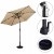 Parasol ogrodowy z diodami solarnymi led 270 cm