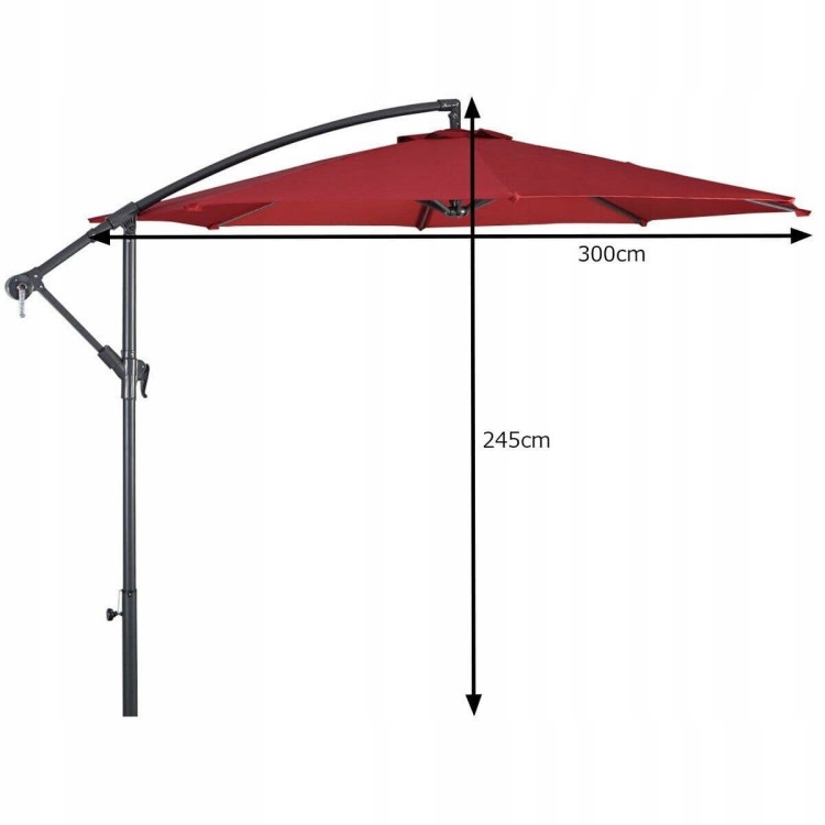 Parasol ogrodowy na balkon taras 300 cm