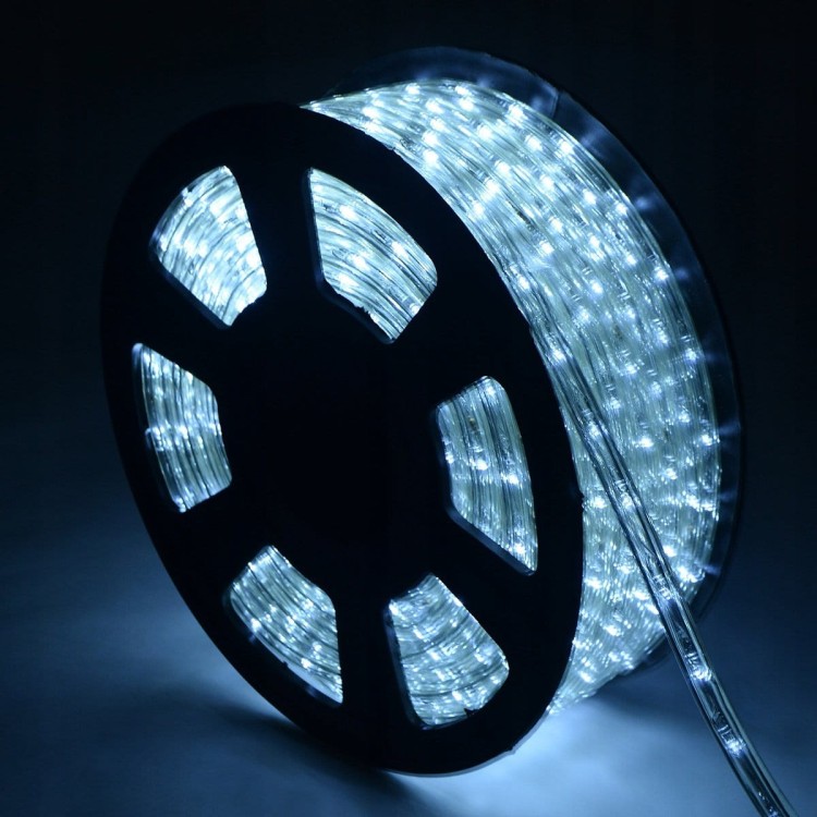 Wąż świetlny led 30m zimny biały