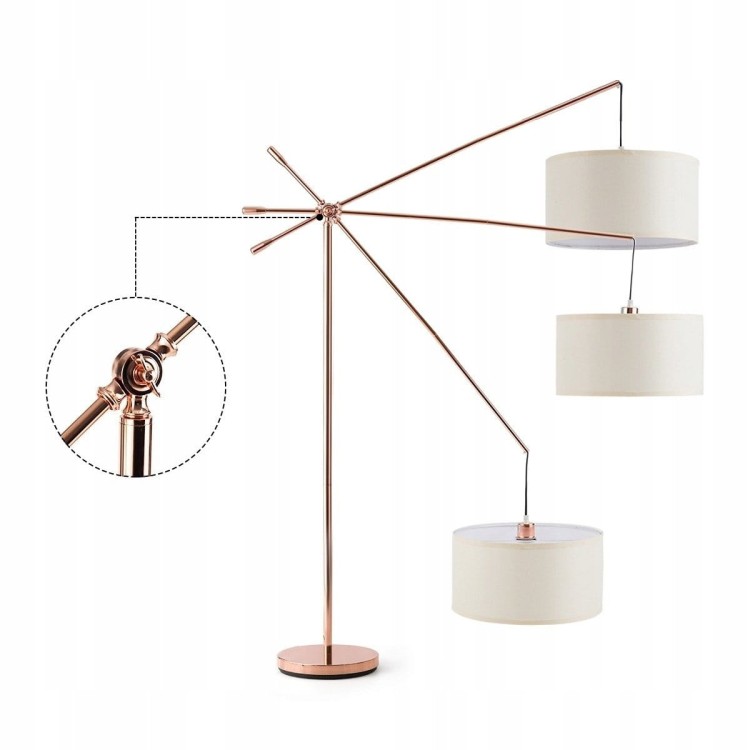 Lampa podłogowa stojąca metalowa