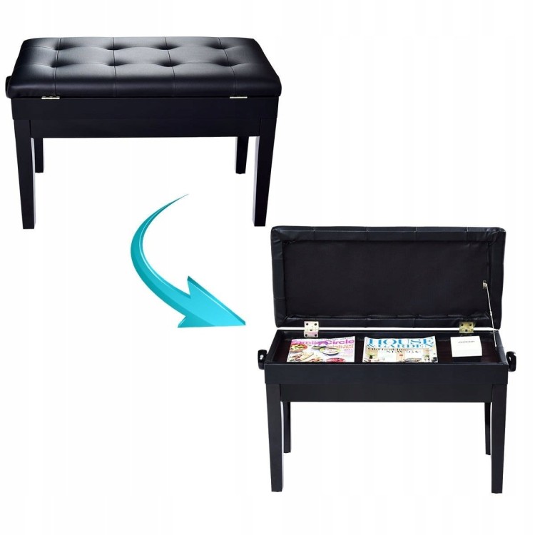Taboret stołek do pianina ze schowkiem