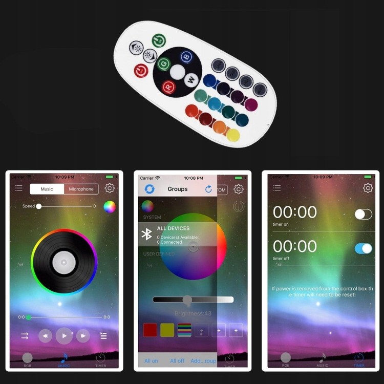Lampa plafon led - smart light z pilotem i aplikacją mobilną