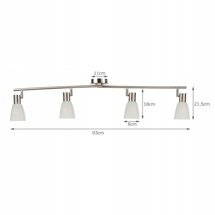 Lampa sufitowa z 4 kloszami