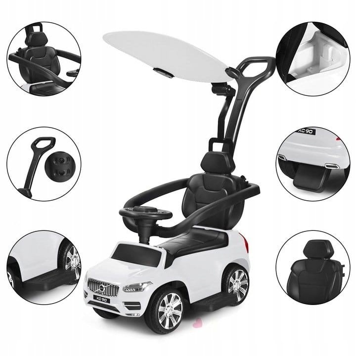 Auto jeździk dla dzieci 3w1 białe