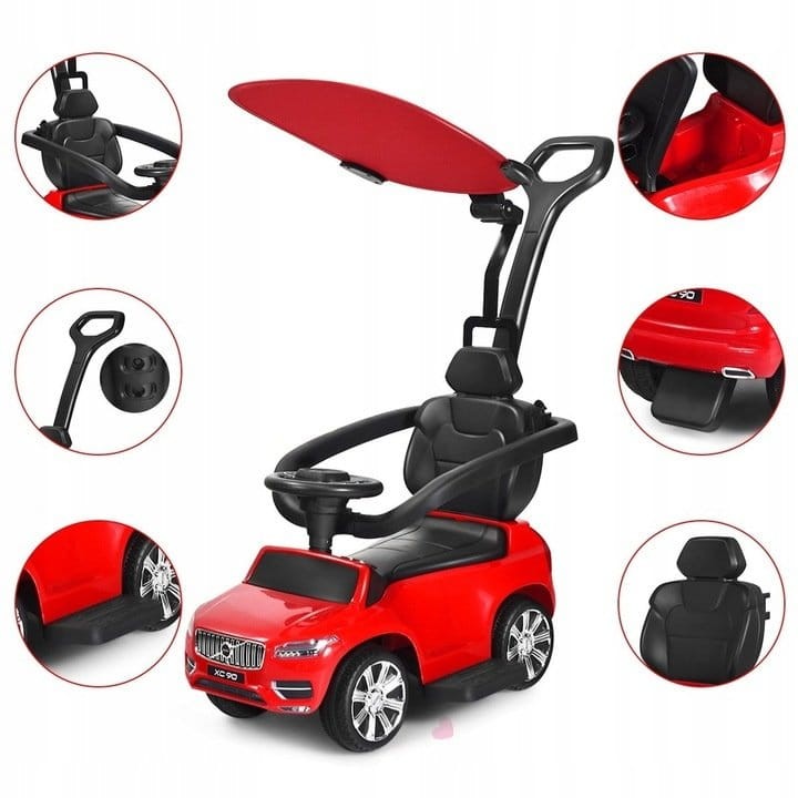 Auto jeździk dla dzieci 3w1 czerwone