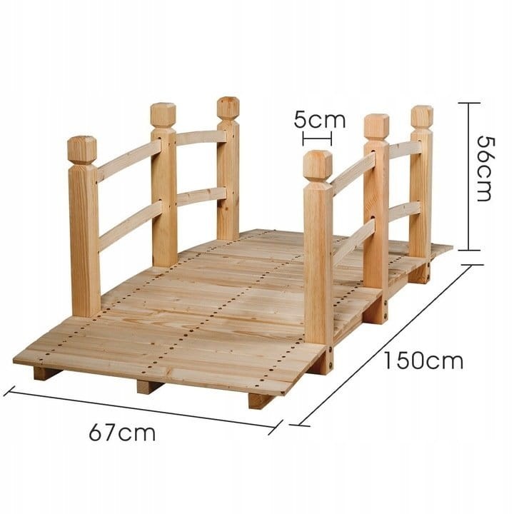 Drewniany mostek ogrodowy 150cm