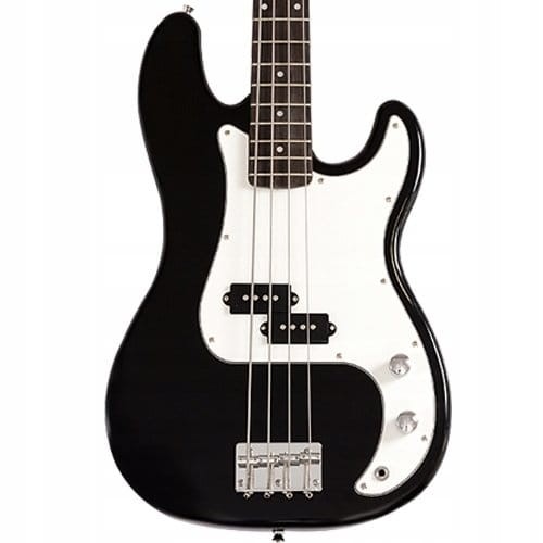Elektryczna gitara basowa z futerałem