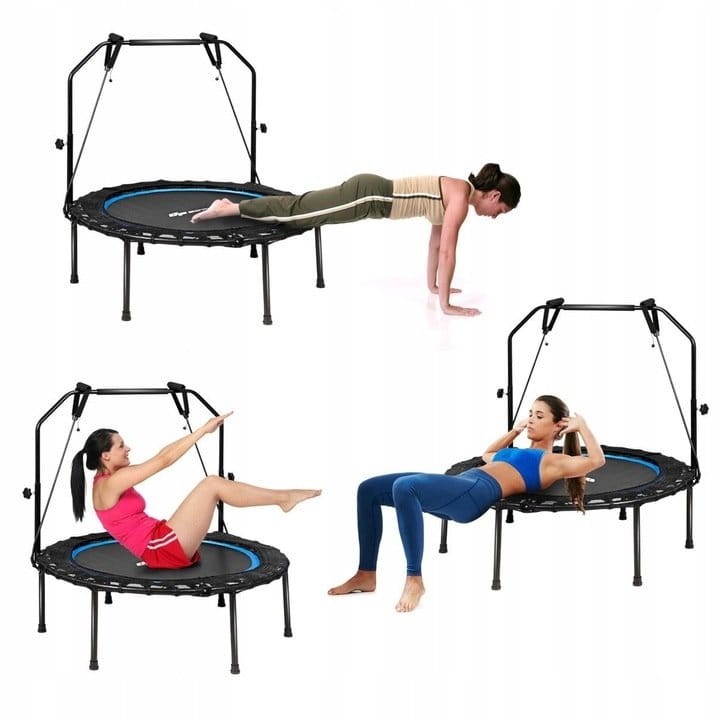 Trampolina z uchwytem do ćwiczeń fitness