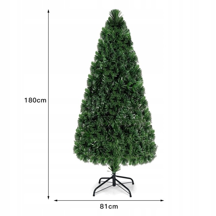Sztuczna choinka świąteczna 180cm ze światami LED