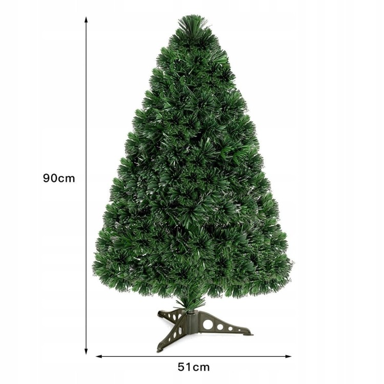 Sztuczna choinka świąteczna 90cm ze światami LED