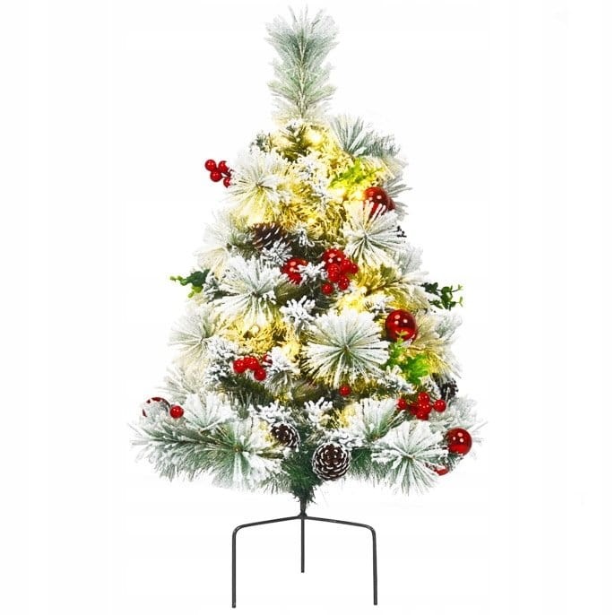 Sztuczna mini choinka z lampkami LED 60cm zestaw 2 szt.