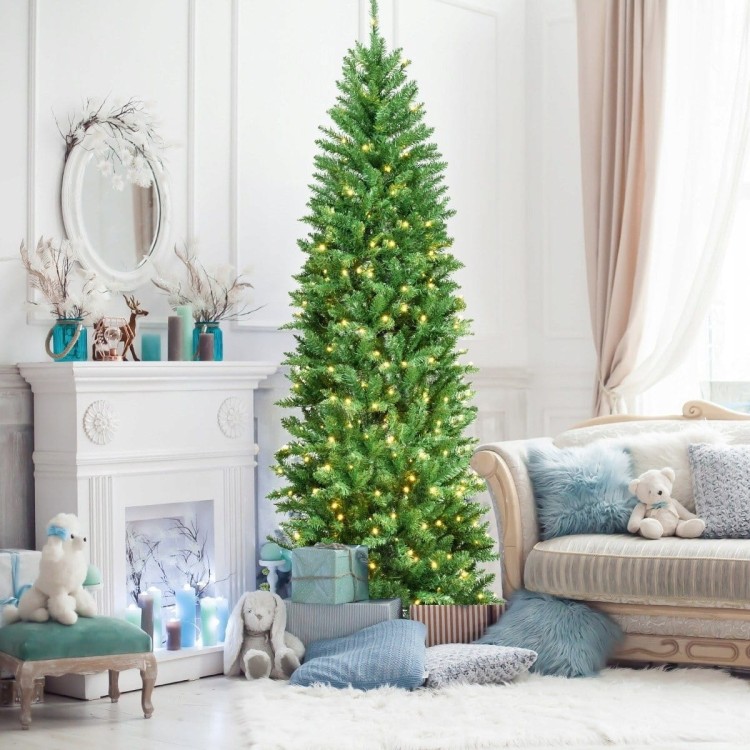 Sztuczna choinka z lampkami LED 210cm