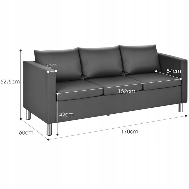 Kanapa sofa 3-osobowa skórzana