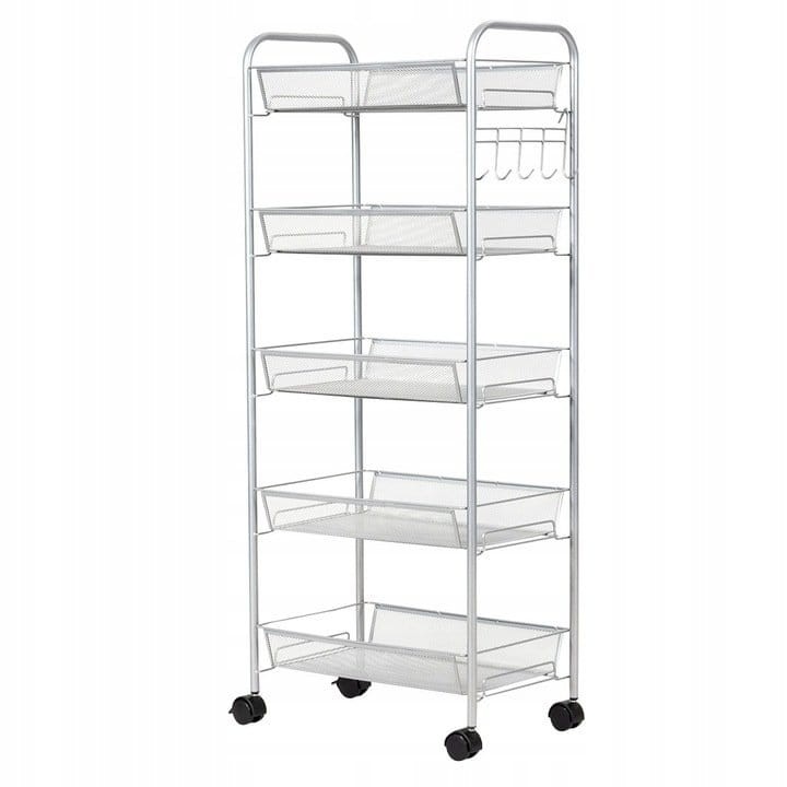 Wózek organizer na kółkach z 5 koszami