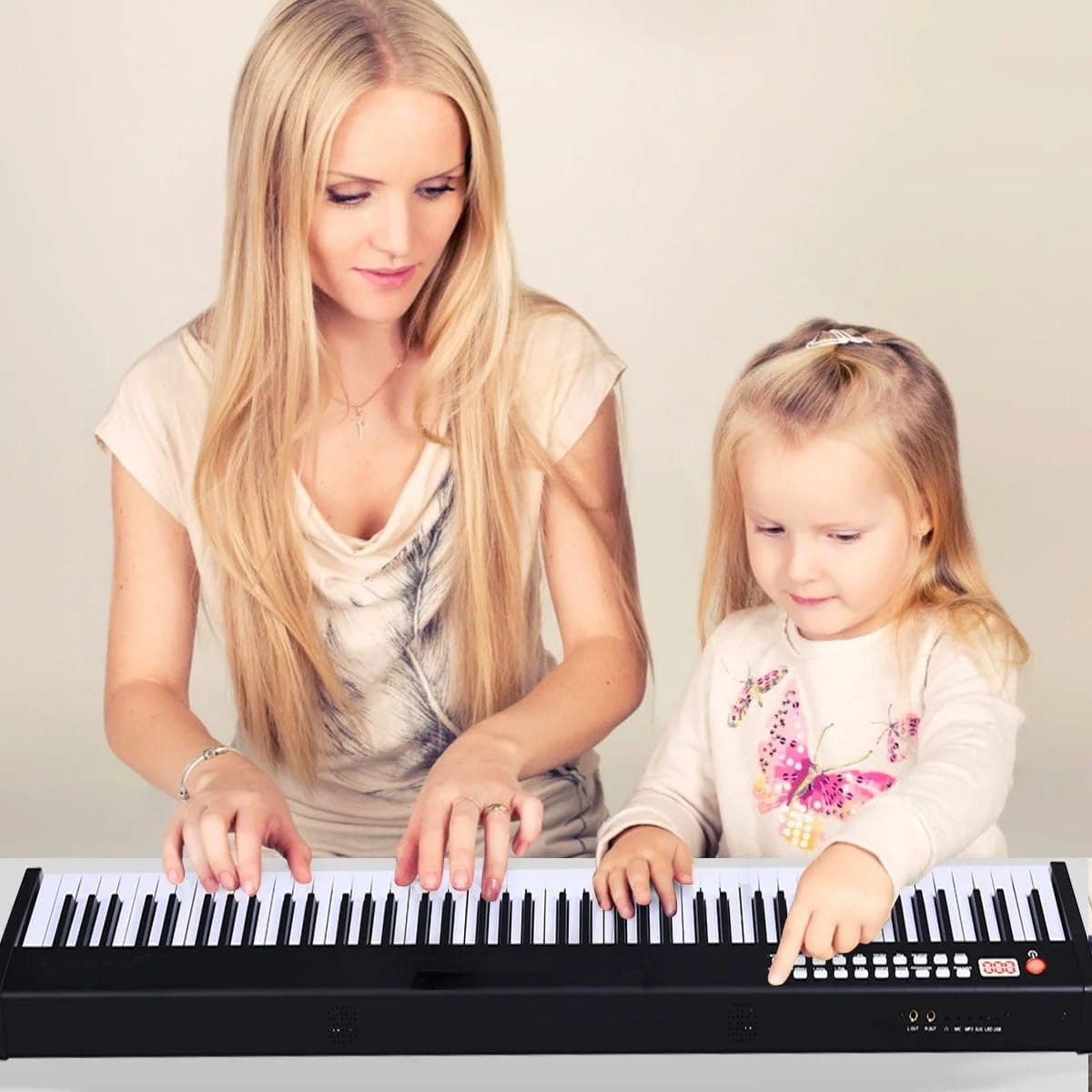 Pianino cyfrowe z 88 klawiszami i pokrowcem COSTWAY